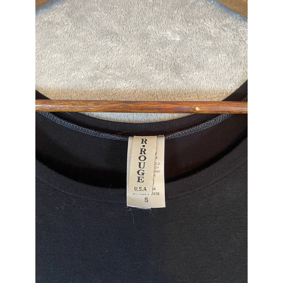 Rouge Dress Womens Small Black White Tie Dye Maxi 3/4 Sleeve Pockets Made USA - Picture 2 of 12